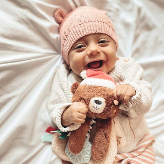 Lovey™ Holiday Bear Plush + Teether Toy