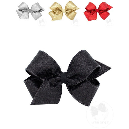 Medium Party Glitter Girls Hair Bow