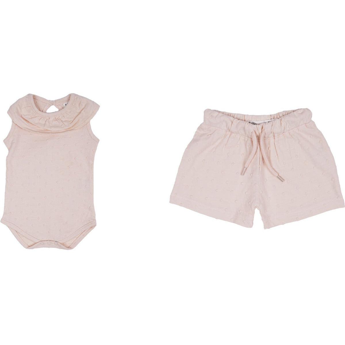 Uni Dot Pale Pink Onesie and Short