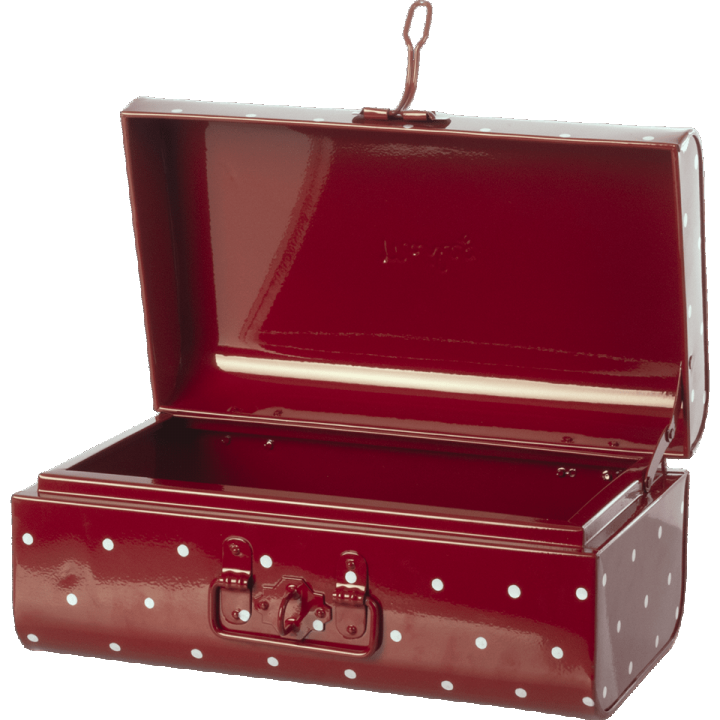 Storage Suitcase, Small Red Dot