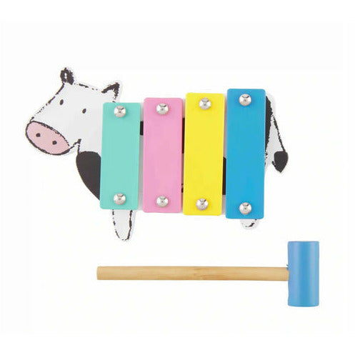 COW WOOD FARM XYLOPHONE TOY