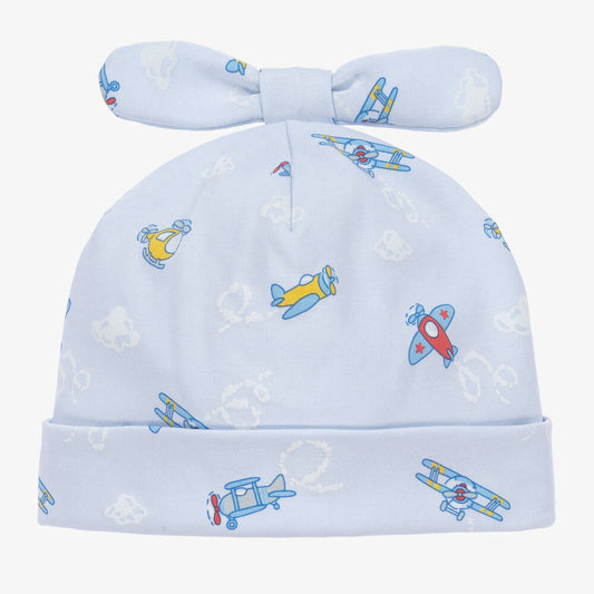 Boys Pima Cotton Blue Sky Planes Hat