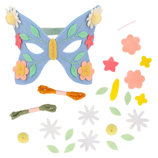 Flower Embroidery Butterfly Mask Kit