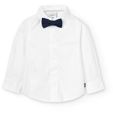 Boys' shirt in white fantasy fabric