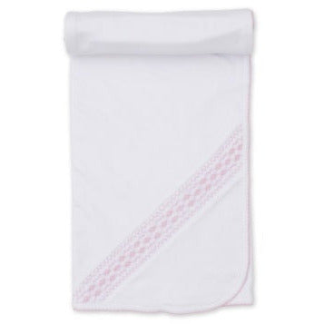 Blanket w/ Hand Smk white/pink