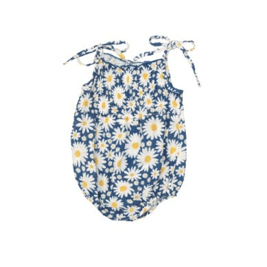 Tie Strap Smocked Bubble Asst Prints