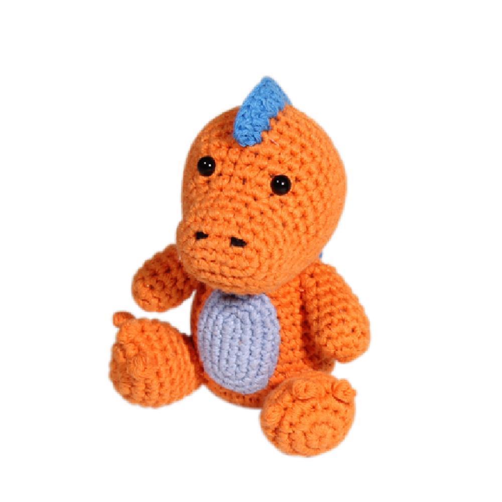 T-Rex Dinosaur Hand Crochet Rattle
